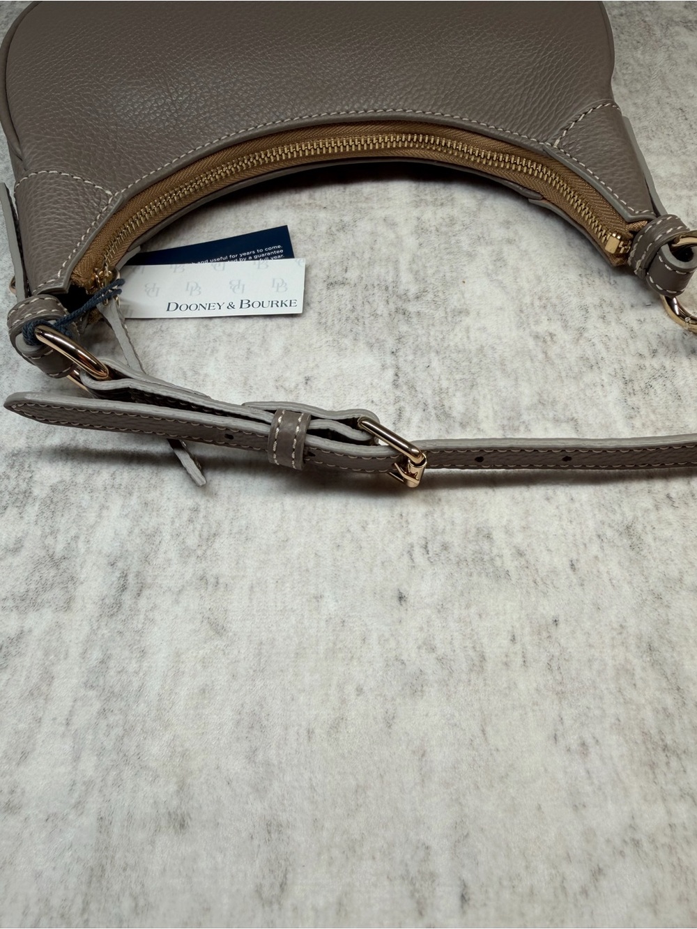 Dooney & Bourke Pebbled Leather Lucca Hobo Minimalist Shoulder NWT BRAND NEW - Picture 8 of 12